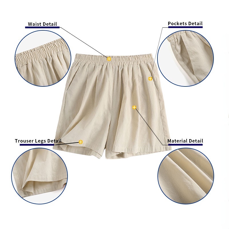 Quần ngắn Zanzea ống rộng lưng cao màu trơn thời trang dành cho nữ