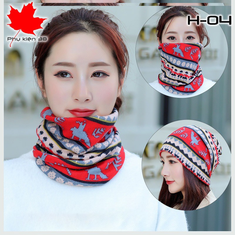 Khăn quàng cổ nữ công sở đẹp 2 lớp xoắn thời trang cho giới trẻ phong cách Hàn Quốc ( H- )