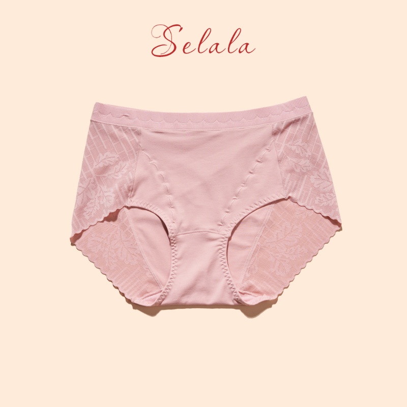 Quần Lót Cạp Cao Selala  Cotton Không Viền Mềm Mại Che Mỡ Bụng QC34
