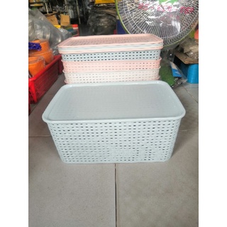 Combo 2 rổ vuông có nắp