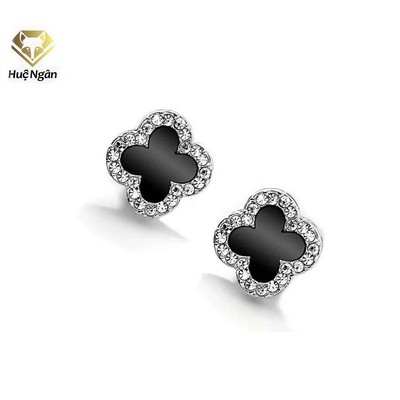 Bông tai bạc Ý 925 Huệ Ngân - Cỏ bốn lá may mắn RYE140928