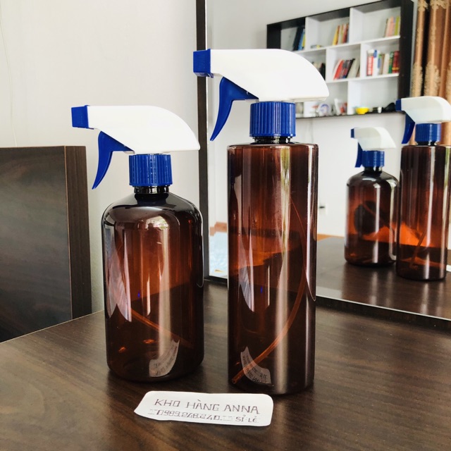 [chai lọ nắp xịt phun sương ] CHAI NHỰA XỊT NƯỚC TRONG SUỐT 500ml - BÌNH NHỰA LỚN xịt kính , xịt tóc bamber