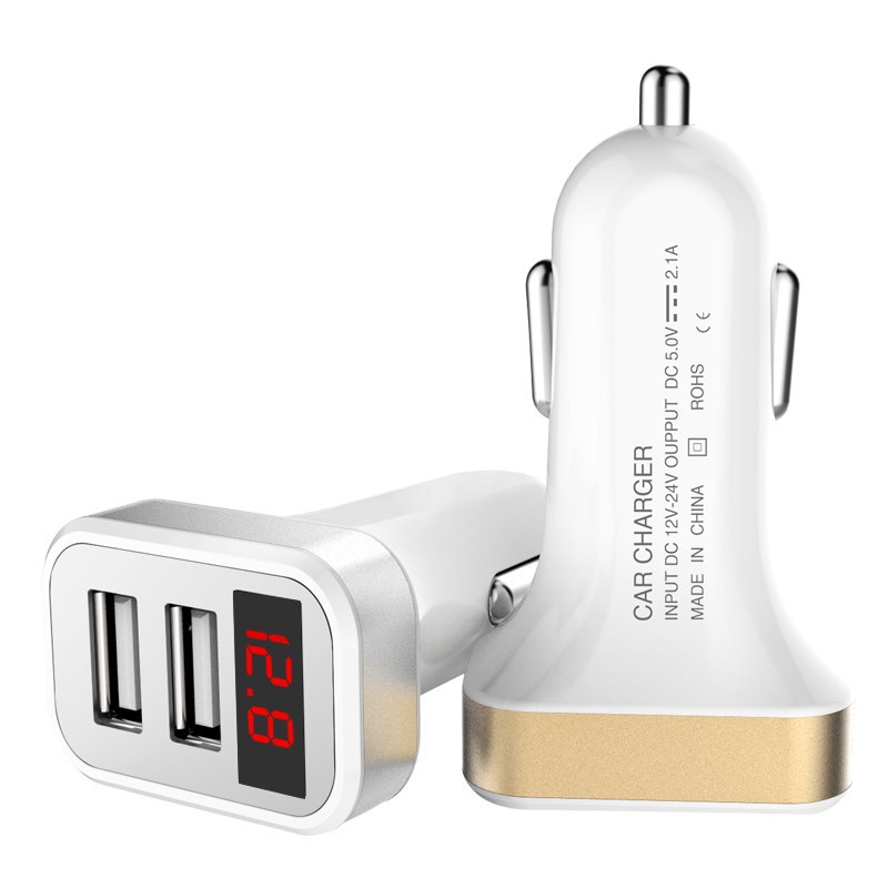 Tẩu sạc điện thoại trên ô tô 2 cổng USB 12V-24V