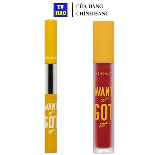 Combo Chì kẻ mày 2 đầu Lemonade Want It Got It Dual Eyebrow 4g và Son Kem Lì Nhẹ Môi Lemonade Want It Got It Lipcream 5g