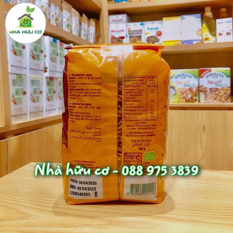 Mì xoắn lứt/ Nui xoắn lứt hữu cơ Markal - Date: 29/8/2024