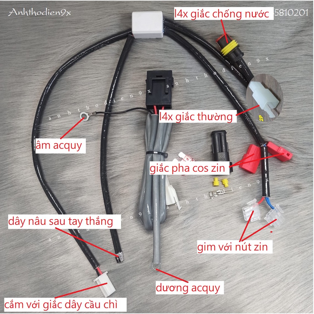 Freeship Extra Mạch Lắp L4x Passing Theo Pha Dùng Nút Zin Cho Xe Winner, Satria, Sonic, Raider