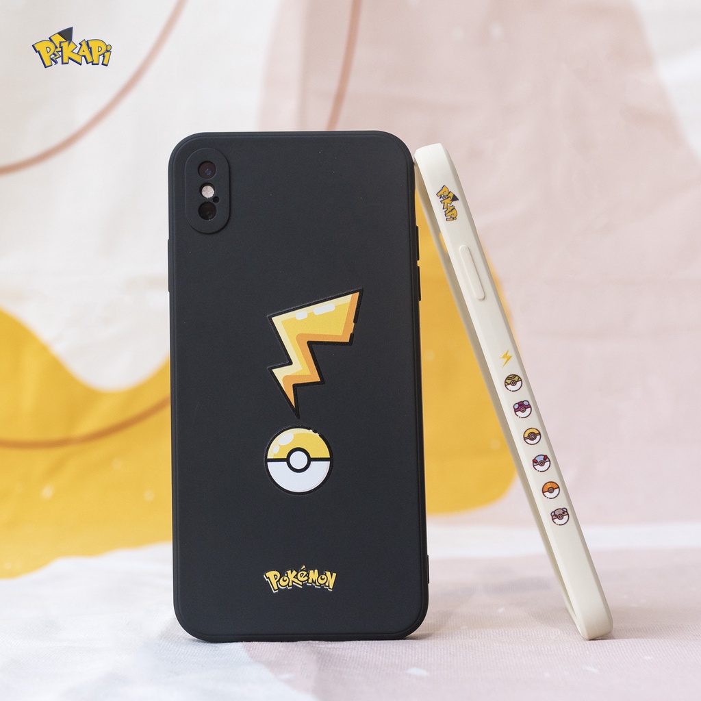 Ốp iPhone Pokeball - Lót nỉ cao cấp, chống sốc hiệu quả