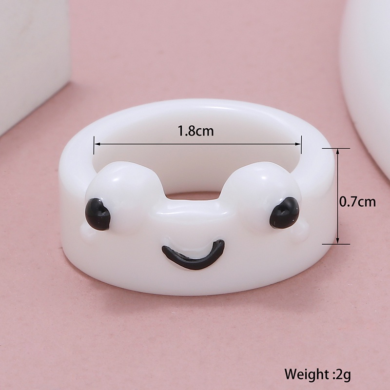 Nhẫn acrylic MISS ZOE hình ếch hoạt hình dễ thương thời trang cho nam và nữ