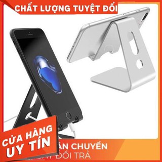 Freeship - giá đỡ nhôm cho điện thoại, máy tính bảng có khe luồn sạc