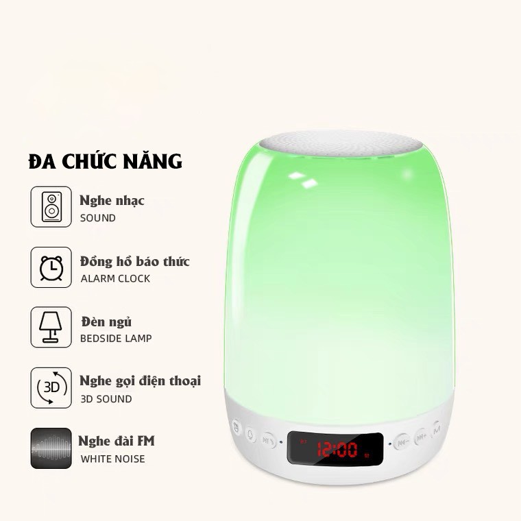 Loa Bluetooth Kết hợp đèn LED cảm ứng hiện đại, có móc treo