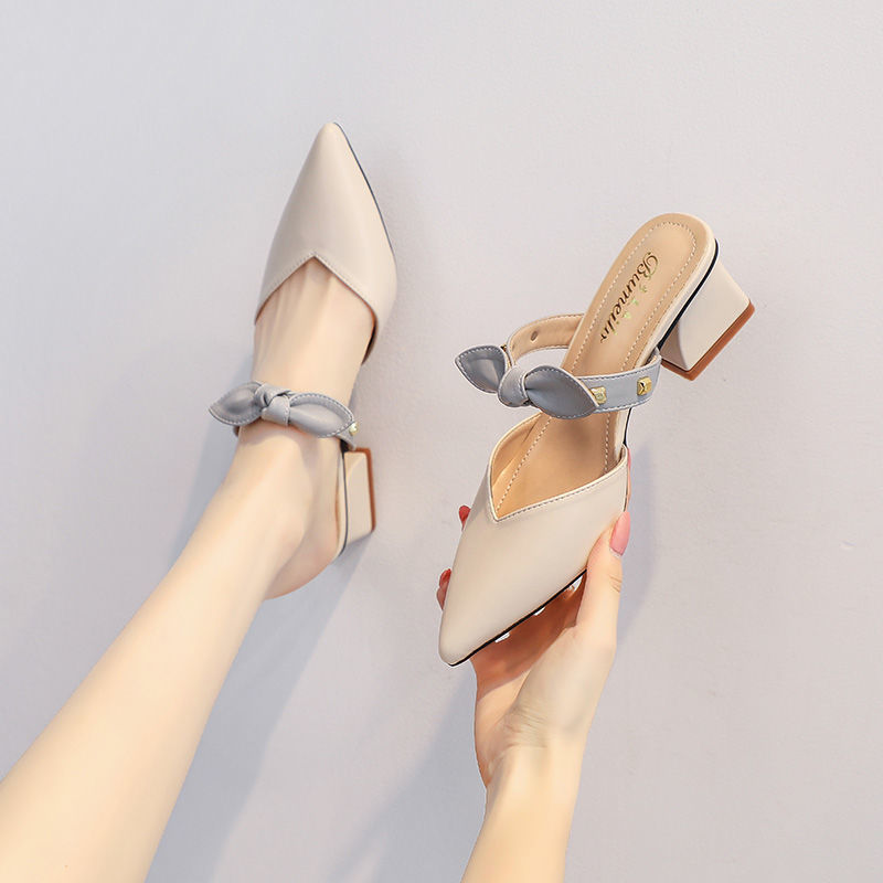 Giày sandal gót cao vừa thời trang 2021 đa năng cho nữ