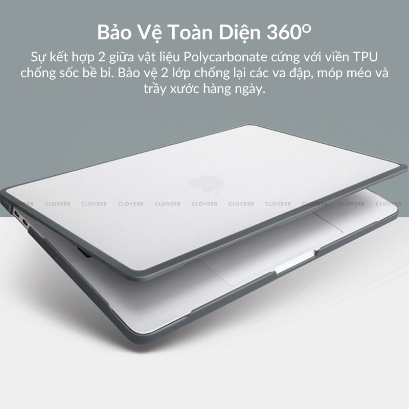 Ốp Laptgop Uniq Venture Hybrid Siêu Mỏng Thiết Kế Mờ Nhám không Bám Vân Tay Chống Trầy Xước Cho MacbookAir M1 13.3 inch