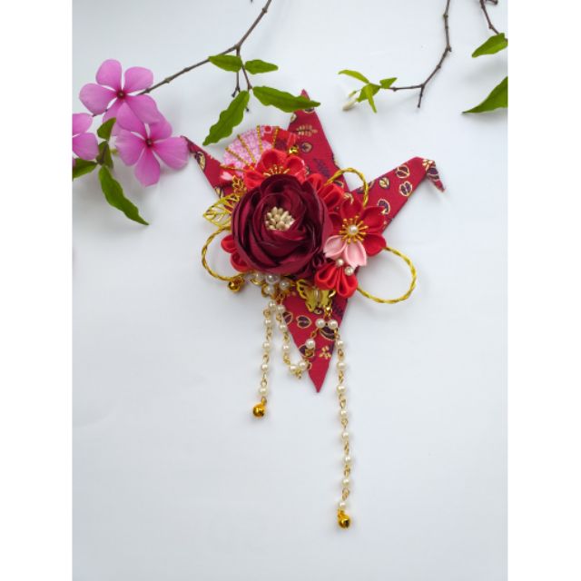 🦋🦋🦋Kẹp Tóc KANZASHI HẠC🦋🦋🦋