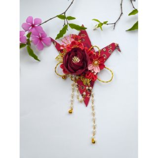 🦋🦋🦋kẹp tóc kanzashi hạc🦋🦋🦋