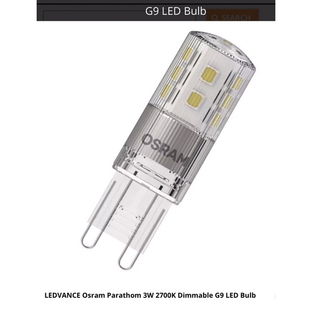 Bóng Led Osram Parathom công suất 3w đui G9 Dimmable
