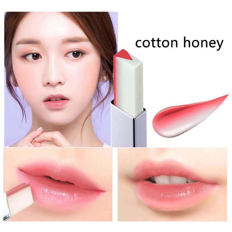 8 Color Gradient Color Lipstick V Cutting Two Tone Tint Silky Moisturzing Nourishing Lipsticks Balm Lip Cosmetic