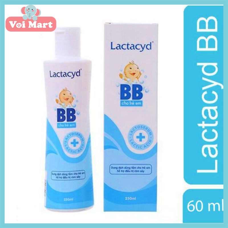 💦FLASH SALE💦 SỮA TẮM GỘI CHO BÉ LACTACYD BB GIẢM RÔM SẢY, HĂM TÃ DUNG TÍCH 60ML