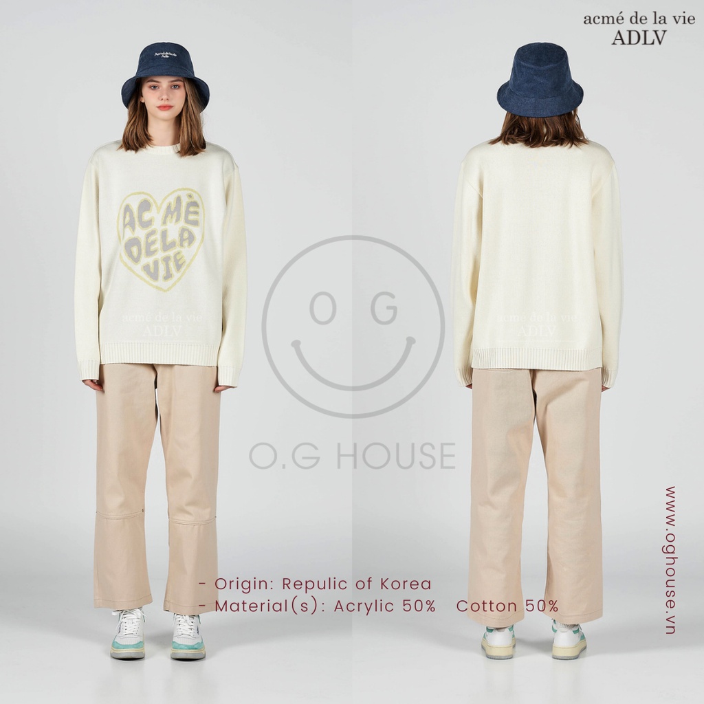 Áo ADLV Front Heart Logo Knit