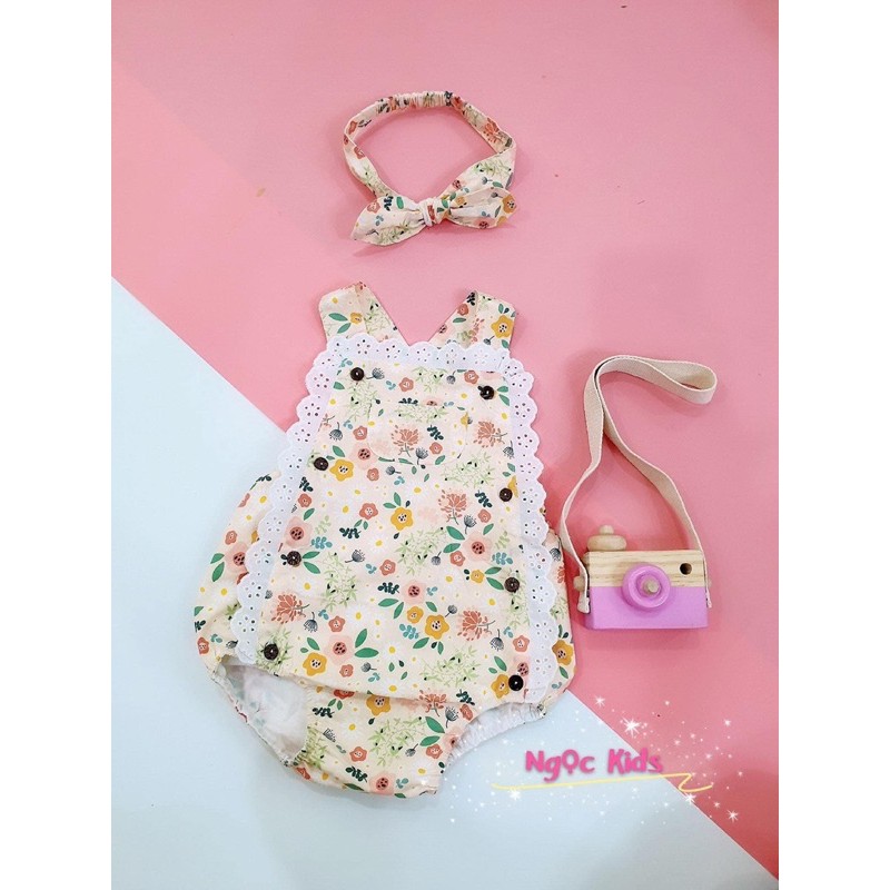 Vải thô hoa vintage 100% cotton mềm mát ít nhăn