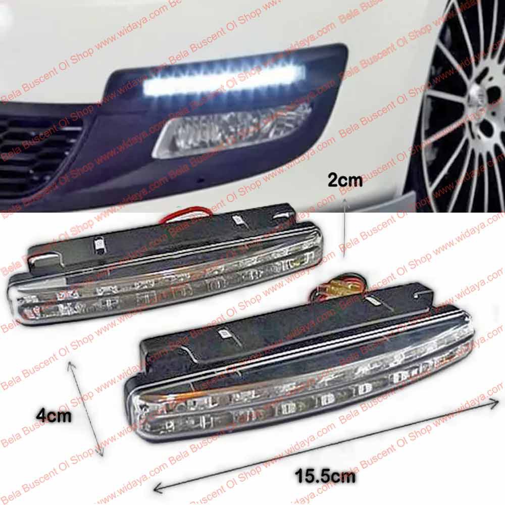 Đèn 8 Bóng Led Drl 12v 12 Volt Siêu Sáng 8w 6000k Dễ Lắp Đặt Cho Xe Hơi