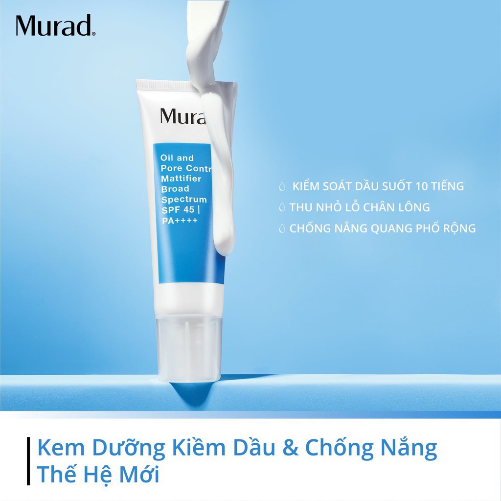 Kem dưỡng và Chống nắng kiềm dầu thế hệ mới Murad Oil and Pore Control Mattifier Broad Spectrum SPF 45 | PA++++ (50ml)