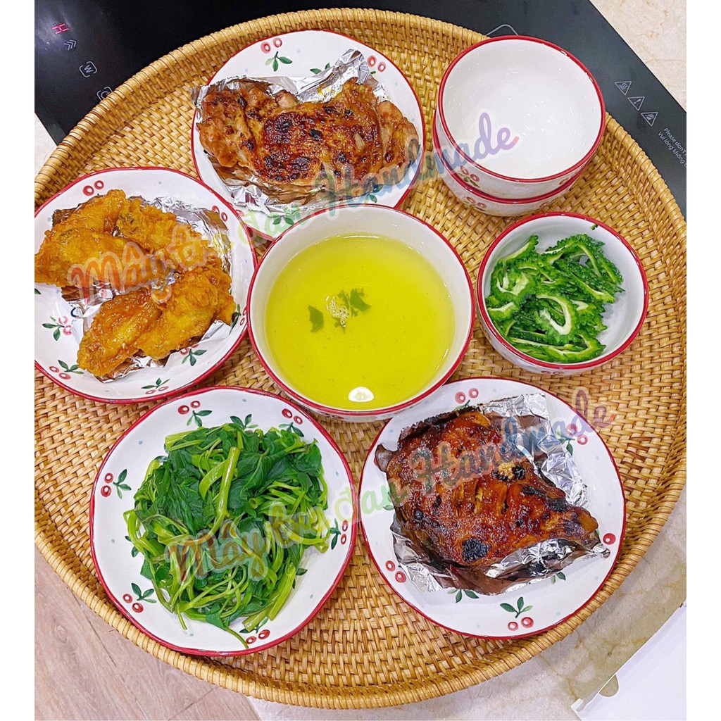 Mâm Mây Tre Đan, Kích Thước Đường Kính 40,50,55,60, Độ Dày 1cm, Chiều Cao 4.5cm-6cm