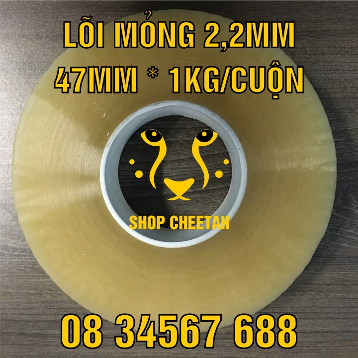 Băng dính trong /đục - lõi giấy siêu mỏng 2mm x 1kg/0,5kg – Băng dính đóng gói siêu dai và siêu dính – Băng dính OPP