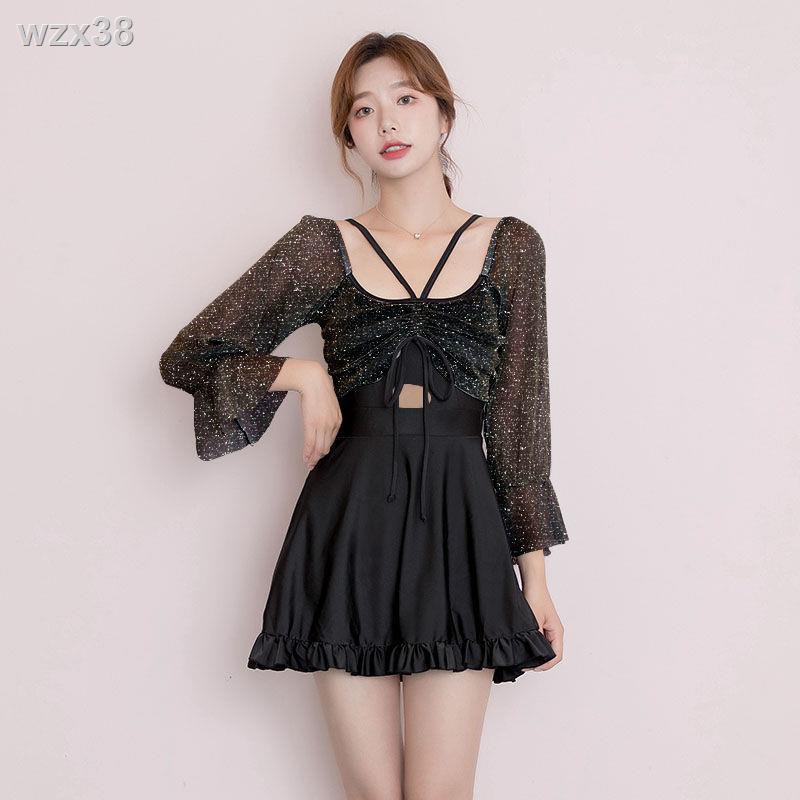 Phiên bản Hàn Quốc áo tắm một mảnh gợi cảm của nữ sinh bảo thủ váy boxer để che bụng gầy và ngực nhỏ tụ tập đồ bơi