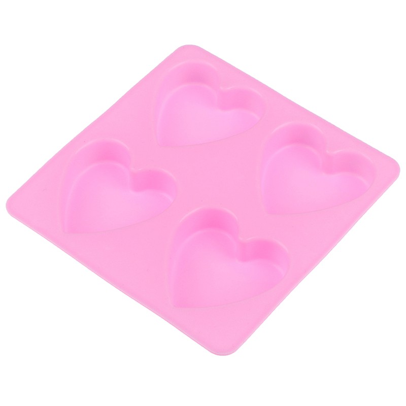 Khuôn Silicone Hình Trái Tim 3d Với 4 Khuôn Tiện Dụng