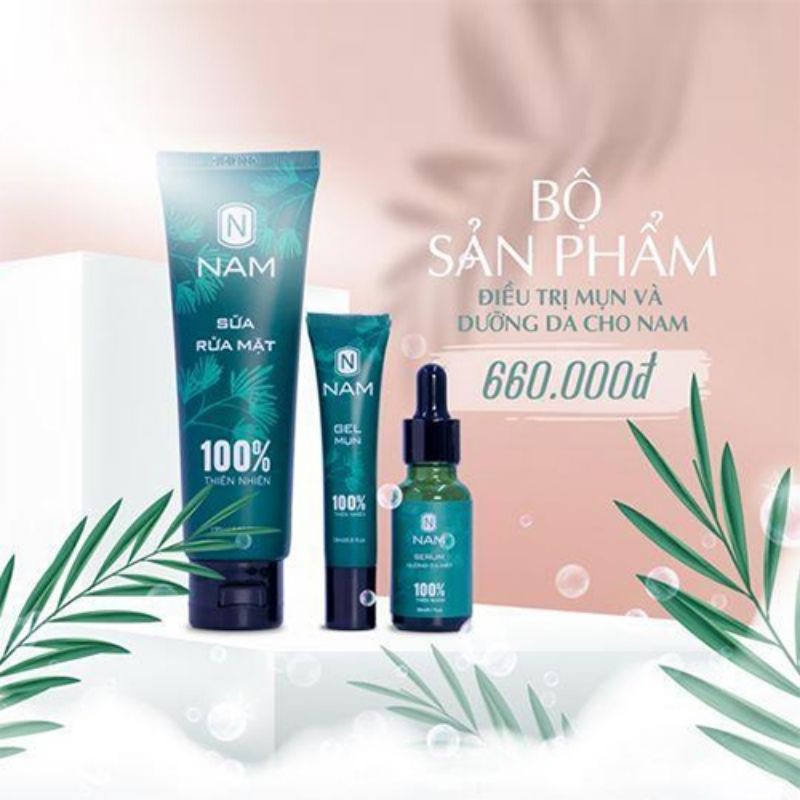 Bộ 3 sản phẩmchăm sóc mụn dành cho nam giới Mỹ Phẩm Nam