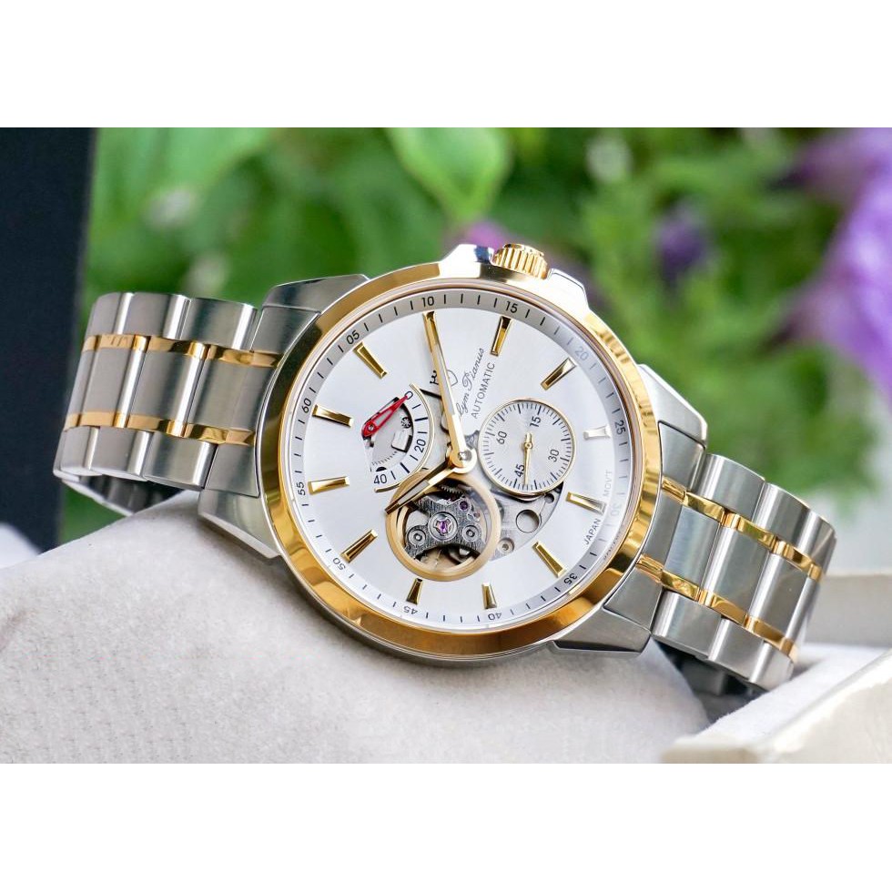 Đồng hồ nam dây kim loại mặt kính sapphire automatic Olym Pianus OP9908-88 OP9908-88
