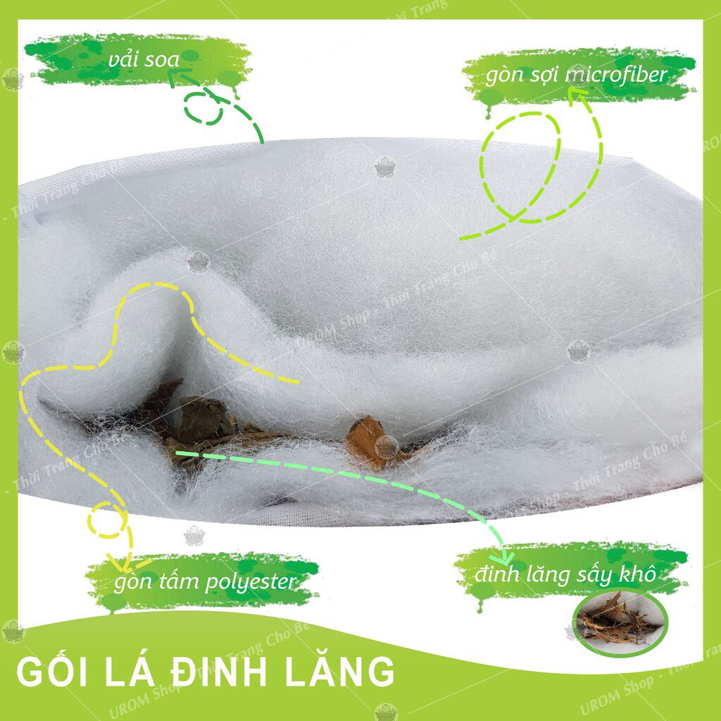 Gối lá đinh lăng cho bé