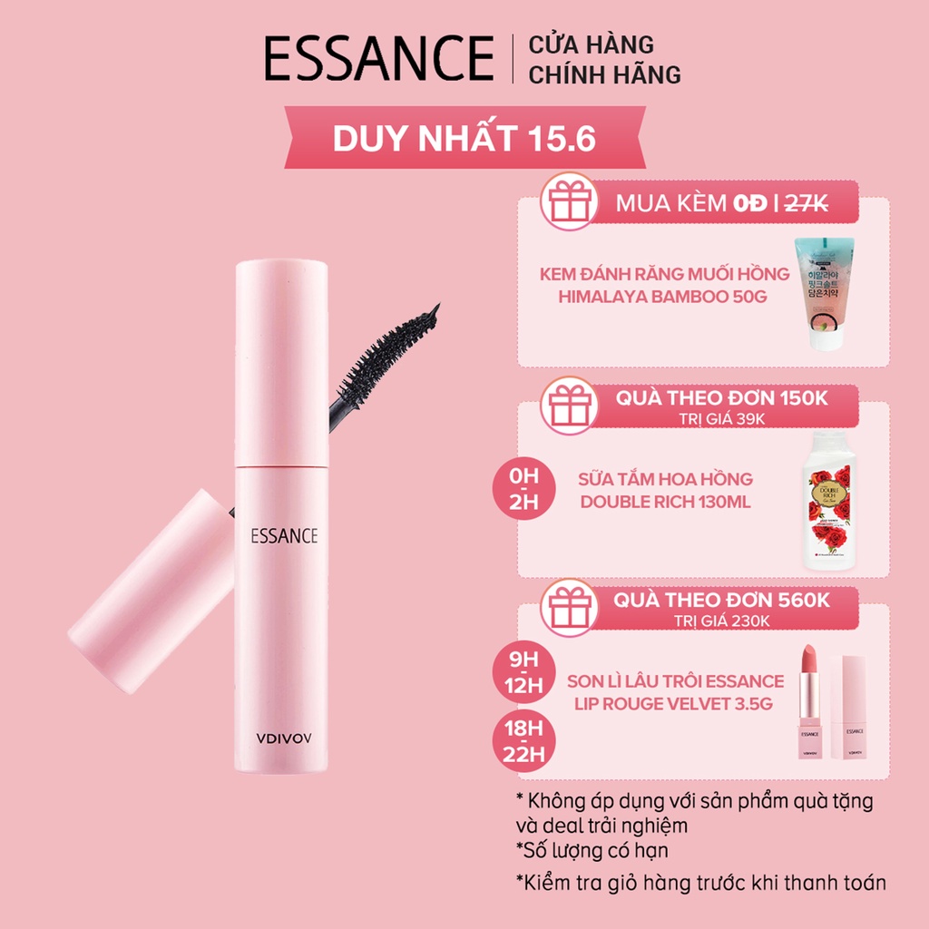 [Mã COSESS4 giảm 8%]Mascara Essance dày và cong mi 10g