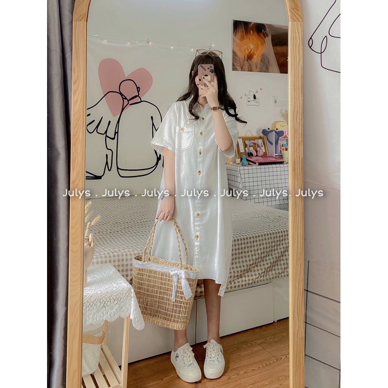 [Mã FATHANG5 giảm 10K đơn 50K] Váy sơ mi linen (ảnh thật shop chụp kèm video) | BigBuy360 - bigbuy360.vn