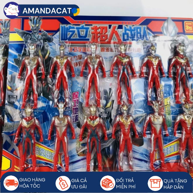 [Hàng sẵn] Bộ 12 siêu nhân điện quang - Đồ chơi siêu nhân - Ultraman - Đồ chơi siêu nhân cho bé trai