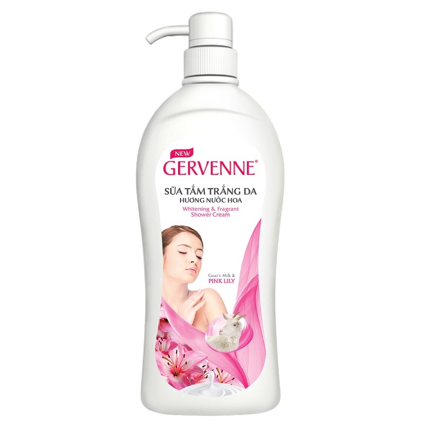 [Mã FMCGWP1 giảm 8% đơn 150k] [GIFT] Sữa tắm trắng da Gervenne Pink Lily 450gr