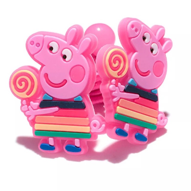 Cột tóc hình heo peppa xinh xắn
