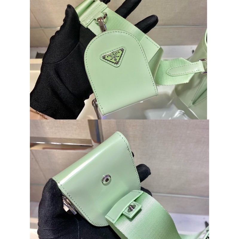 Túi xách tay nữ hai ngăn chính dây đeo bằng vải phụ kiện túi nhỏ prada