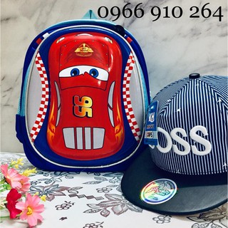 Combo Balo ô tô + Mũ Snapback cho bé trai