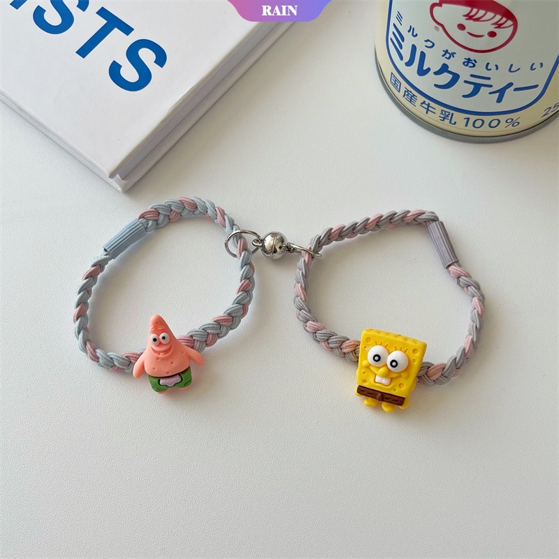 Bộ 2 Vòng Đeo Tay Cặp Gắn Nam Châm Hình Stitch &amp; Chim Sanrio Dễ Thương Dùng Làm Quà Tặng Sinh Nhật Cho Cặp Đôi