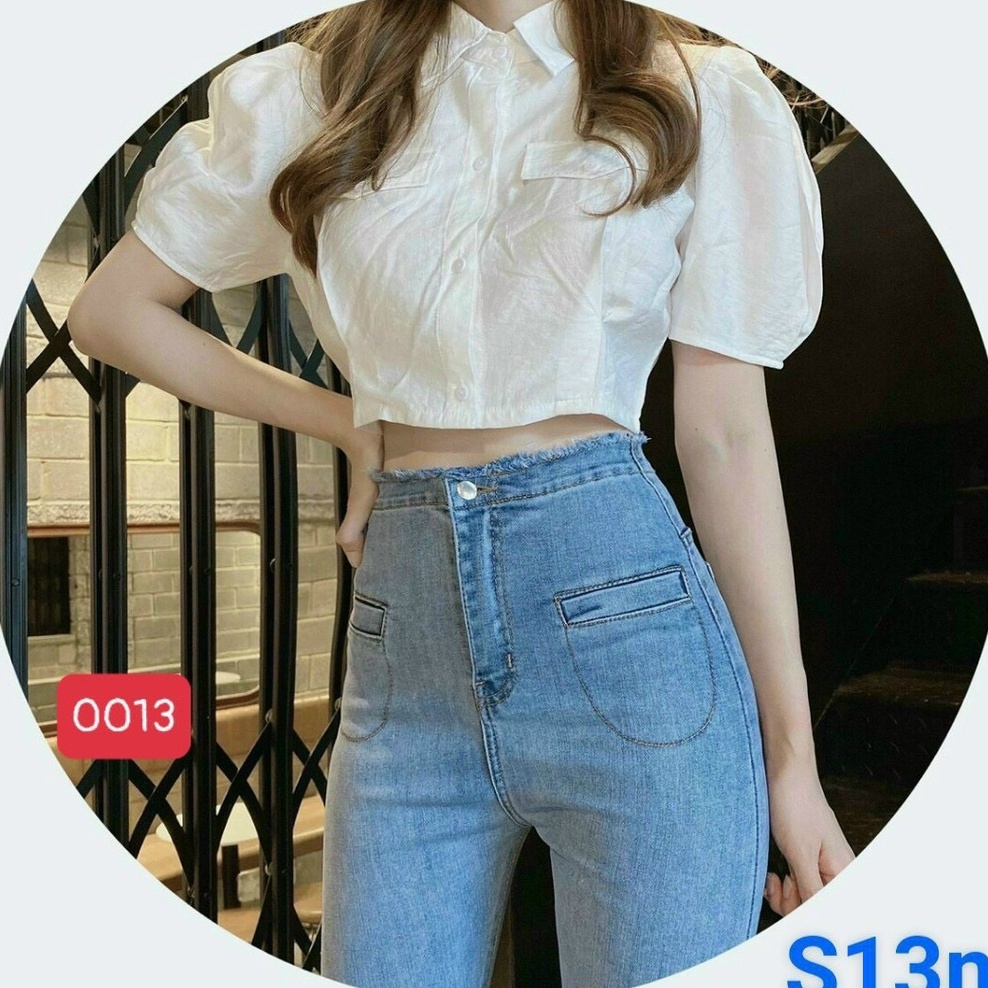 Quần jean nữ xanh trơn cao cấp - Chất liệu Denim (Hàng chuẩn form) Thời Trang Nam Nữ Gemini KVC0013