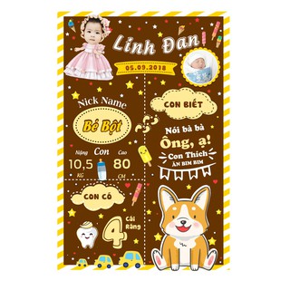 bảng thành tích bé gái ( 40 x 30) cm