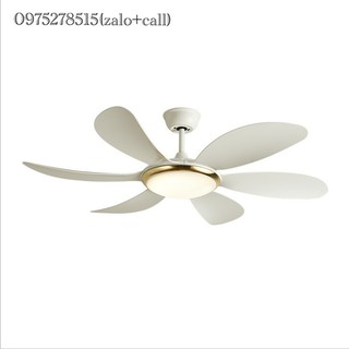 Quạt Trần Đèn 6 Cánh Trắng, Động Cơ Lõi Đồng 6 Cấp Độ Gió 2 chều, 3 Chế Độ Đèn, Dùng Cho Mọi Không Gian[Bảo hành 5 năm]