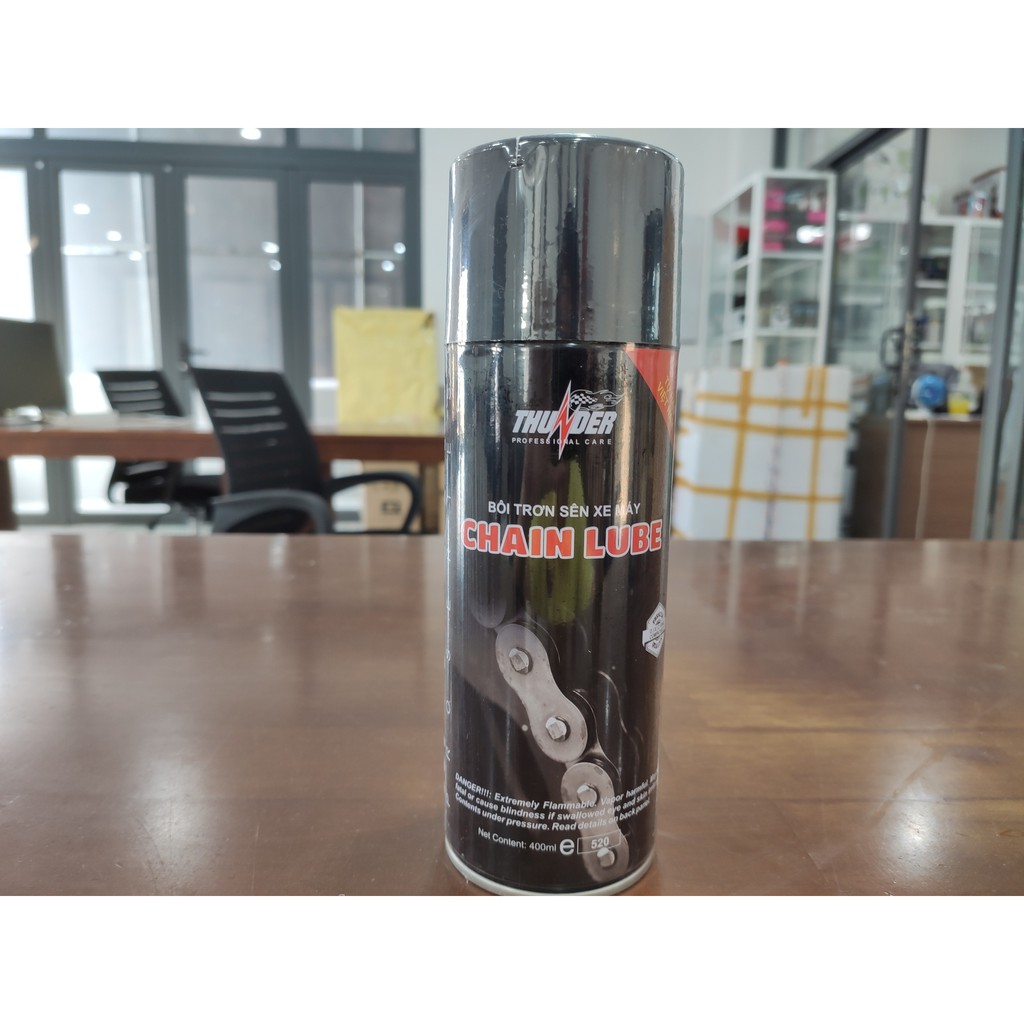 Chai Xịt Bôi Trơn Dưỡng Sên Thunder Chain Lube 400ml