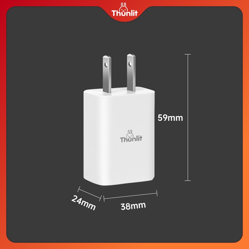 Củ sạc Thunlit USB 5W 5V/1A sạc nhanh cho điện thoại quạt đèn ngủ