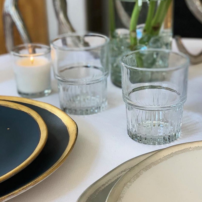 | COMBO 12 | Ly thủy tinh Lucky 2 tầng khía sọc STACKABLE TUMBLER 202ml | Hàng nhập khẩu THÁI LAN