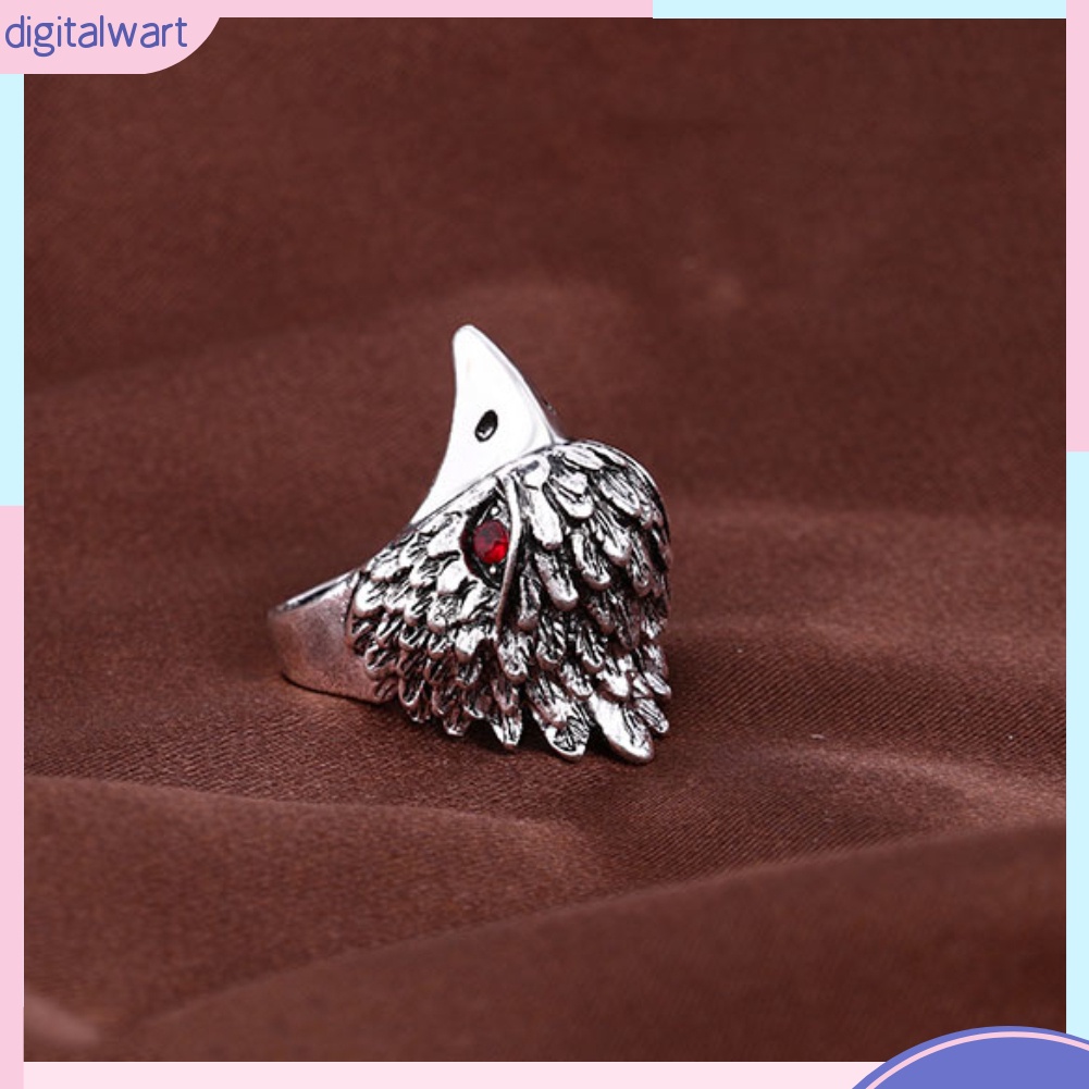 Nhẫn kim loại đeo tay trang trí hình chim đại bàng phong cách cổ điển cho nam