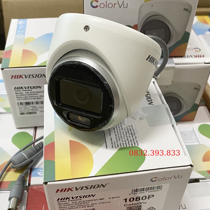 Camera dome trong nhà 2.0Mp Hikvision DS-2CE70DF0T-MF ColorVu đêm có màu - Hàn Chính Hãng