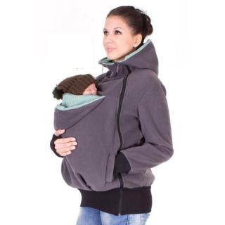 Áo Khoác Có Túi Trước Tiện Lợi Cho Mẹ Bỉm Sữa
