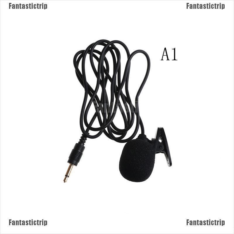 Fantastictrip Portable Clip-on Lavalier Microphone 3.5mm Jack Mini Microphone For Phone Laptop